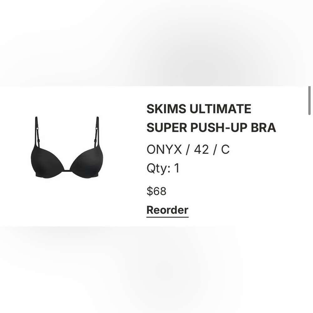 SKIMS Onyx Push-Up Bra